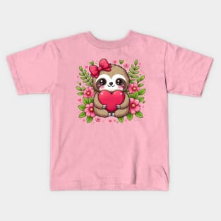 Lovely Kawaii Sloth Kids T-Shirt